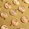 6 pc. Rose Gold Plated Brass Female Symbol Coin Charms: 11mm by 13.5mm - made in USA | ROS-158