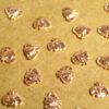 8 pc. Small Rose Gold Plated Brass Elephant Heads: 10mm by 9mm - made in USA | ROS-160