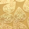 6 pc. Laser Cut Gold Teardrop Shaped Filigree Drops, 40mm by 26.5mm | MIS-010*