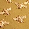 2 pc. Medium Rose Gold Plated Brass Queen Bees: 26mm by 16mm - made in USA | ROS-178