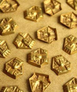 4 pc. Raw Brass King Tut / Pharoah Head Stampings: 11mm by 11.5mm - made in USA | RB-1270