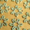 8 pc. Enameled Pale Blue and Silver Snowflake Charms, 25mm by 23mm | MIS-027*