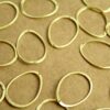 6 pc. Raw Brass Oval Links: 21.5mm by 17mm | FI-547
