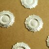 6 pc. Silver Plated Brass Sunflowers: 19 mm - made in USA | SI-354