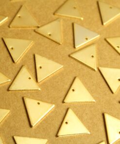 8 pc. 18K Gold Plated Triangle Charms, 12mm by 14mm | FI-575