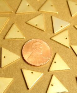 8 pc. 18K Gold Plated Triangle Charms, 12mm by 14mm | FI-575