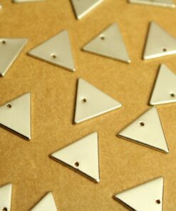 8 pc. Platinum Plated Triangle Charms, 12mm by 14mm | FI-576