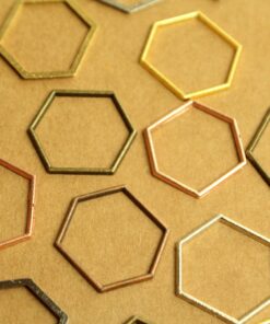20 pc. Multi Colored Hexagon Links, 18mm by 20mm | FI-584