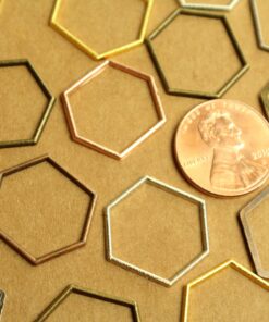 20 pc. Multi Colored Hexagon Links, 18mm by 20mm | FI-584