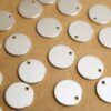 10 pc. Platinum Plated Circle Charms, 12mm in diameter | FI-586