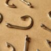 6 pc. Fish Hook Charms Pendants, Silver | MIS-096