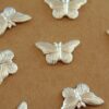 6 pc. Medium Silver Plated Brass Butterfly Stampings: 20mm by 11.5mm - made in USA | SI-163