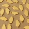 6 pc. Gold Plated Brass Illinois State Charms / Blanks: 7.5mm by 15mm - made in USA | GLD-203