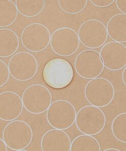 100 pc. Silver Plated Circle Links, 18mm Diameter Rings | FI-688