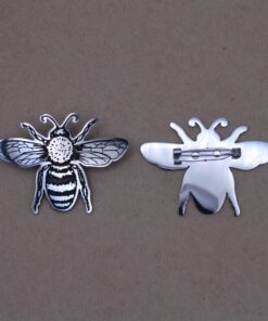 1 pc. Silver Brooch, Stainless Steel Pin, 51mm x 37.5 | TMP-035