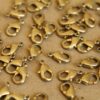 12 pc. Raw Brass Lobster Clasps, 7mm x 12mm | FI-095