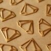 8 pc. Raw Brass Diamond Outline Charms: 22mm by 17mm - made in USA | RB-757