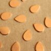 16 pc. Tiny Rose Gold Brass Teardrops: 7mm by 10mm - made in USA | ROS-021