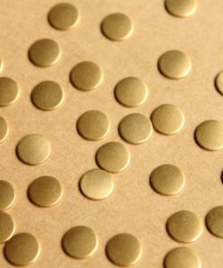 30 pc. Small Raw Brass Circles: 6.5mm diameter - made in USA | RB-787