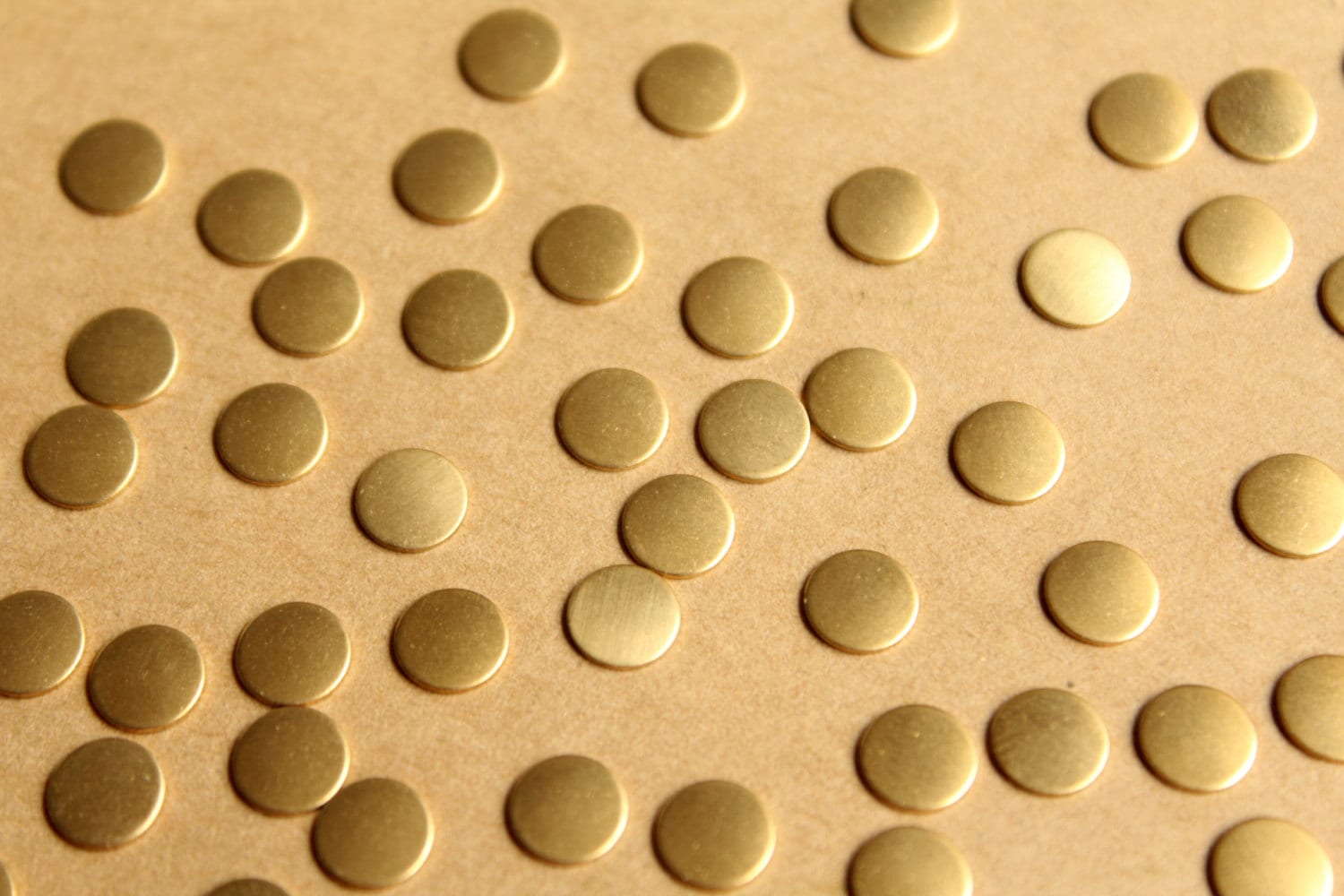30 pc. Small Raw Brass Circles: 6.5mm diameter - made in USA | RB-787