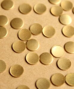 30 pc. Small Raw Brass Circles: 6.5mm diameter - made in USA | RB-787