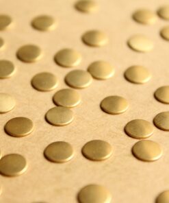 30 pc. Small Raw Brass Circles: 6.5mm diameter - made in USA | RB-787