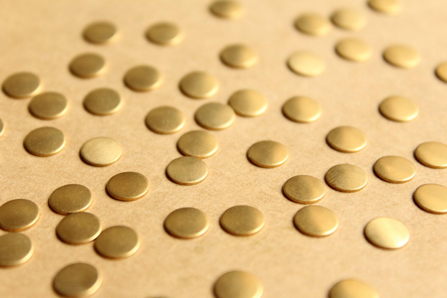 30 pc. Small Raw Brass Circles: 6.5mm diameter - made in USA | RB-787