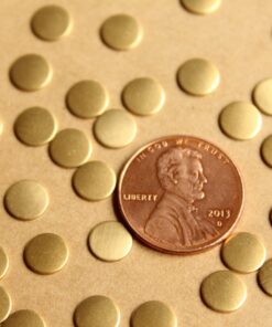 30 pc. Small Raw Brass Circles: 6.5mm diameter - made in USA | RB-787