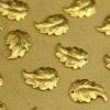 6 pc. Raw Brass Curved Autumn Leaves: 18mm by 13mm - made in USA | RB-391