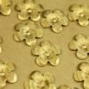 6 pc. Raw Brass Retro Flowers: 18mm diameter - made in USA | RB-392