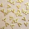 6 pc. Tiny Raw Brass Letter A Stampings - 6mm by 6mm - made in USA | RB-1169