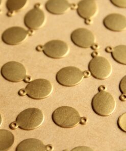 24 pc. Raw Brass Oval Tags: 11mm by 7mm - made in USA | RB-769