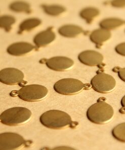 24 pc. Raw Brass Oval Tags: 11mm by 7mm - made in USA | RB-769