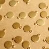 24 pc. Raw Brass Circle Tags: 10.5mm by 8mm - made in USA | RB-827