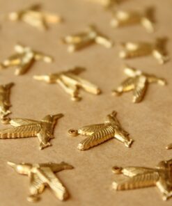 14 pc. Raw Brass Hummingbird Charms: 19mm by 16mm - made in USA | RB-746