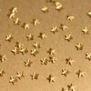 30 pc. Tiny Raw Brass Barn Stars: 4mm by 4mm - made in USA | RB-933