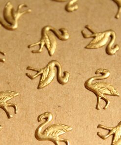 20 pc. Small Flamingo Stampings: 13mm by 10mm - made in USA | RB-926