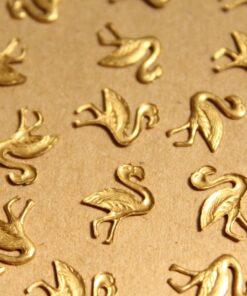 20 pc. Small Flamingo Stampings: 13mm by 10mm - made in USA | RB-926