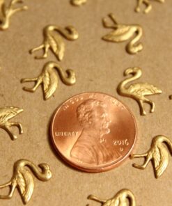 20 pc. Small Flamingo Stampings: 13mm by 10mm - made in USA | RB-926