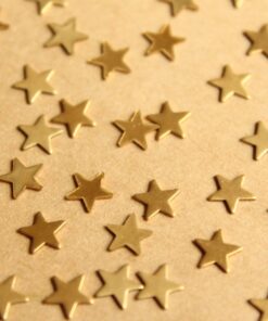 30 pc. Small Raw Brass Stars: 6mm by 6mm - made in USA | RB-786