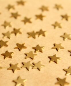 30 pc. Small Raw Brass Stars: 6mm by 6mm - made in USA | RB-786