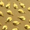 10 pc. Raw Brass Hammered Teardrops: 13mm by 7mm - made in USA | RB-1366