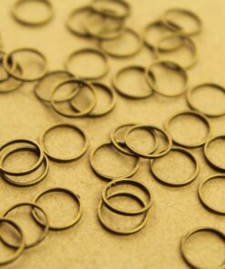 100 pc. Antique Bronze Circle Links: 8mm diameter | FI-027*