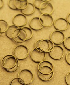 100 pc. Antique Bronze Circle Links: 8mm diameter | FI-027*