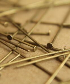 100 pc. Antique Bronze Headpins, 50mm 21 gauge | FI-076