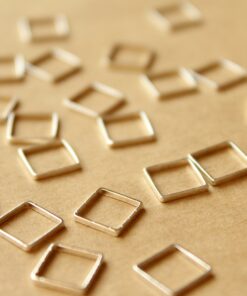 50 pc. Silver Plated Square Links: 8mm by 8mm | FI-358
