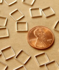 50 pc. Silver Plated Square Links: 8mm by 8mm | FI-358