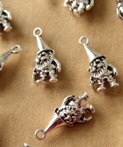20 pc. Antique Silver Garden Gnome Charms | MIS-433