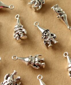20 pc. Antique Silver Garden Gnome Charms | MIS-433