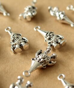 20 pc. Antique Silver Garden Gnome Charms | MIS-433